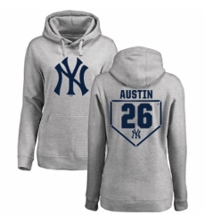 MLB Women's Nike New York Yankees #26 Tyler Austin Gray RBI Pullover Hoodie
