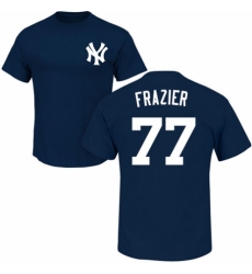 MLB Nike New York Yankees #77 Clint Frazier Navy Blue Name & Number T-Shirt