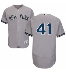 Men's Majestic New York Yankees #41 Miguel Andujar Grey Road Flex Base Authentic Collection MLB Jersey