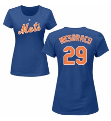 MLB Women's Nike New York Mets #29 Devin Mesoraco Royal Blue Name & Number T-Shirt