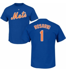 MLB Nike New York Mets #1 Amed Rosario Royal Blue Name & Number T-Shirt
