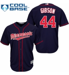 Youth Majestic Minnesota Twins #44 Kyle Gibson Authentic Navy Blue Alternate Road Cool Base MLB Jersey