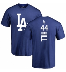 MLB Nike Los Angeles Dodgers #44 Rich Hill Royal Blue Backer T-Shirt