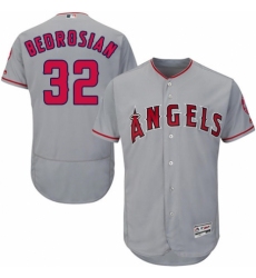 Men's Majestic Los Angeles Angels of Anaheim #32 Cam Bedrosian Grey Road Flex Base Authentic Collection MLB Jersey