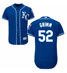 Men's Majestic Kansas City Royals #52 Justin Grimm Royal Blue Alternate Flex Base Authentic Collection MLB Jersey