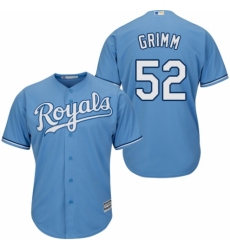Youth Majestic Kansas City Royals #52 Justin Grimm Replica Light Blue Alternate 1 Cool Base MLB Jersey