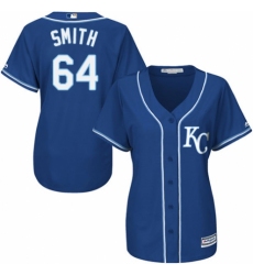 Women's Majestic Kansas City Royals #64 Burch Smith Replica Blue Alternate 2 Cool Base MLB Jersey