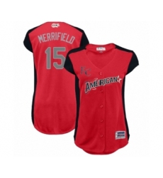 Women's Kansas City Royals #15 Whit Merrifield Authentic Red American League 2019 Baseball All-Star Jersey