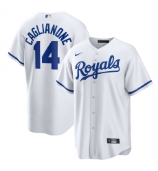 Men's Kansas City Royals #14 Jac Caglianone Nike White Home Replica Jerse