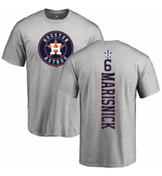 MLB Nike Houston Astros #6 Jake Marisnick Ash Backer T-Shirt