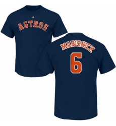MLB Nike Houston Astros #6 Jake Marisnick Navy Blue Name & Number T-Shirt