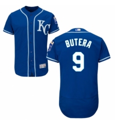 Men's Majestic Kansas City Royals #9 Drew Butera Royal Blue Alternate Flex Base Authentic Collection MLB Jersey