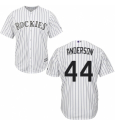 Youth Majestic Colorado Rockies #44 Tyler Anderson Replica White Home Cool Base MLB Jersey