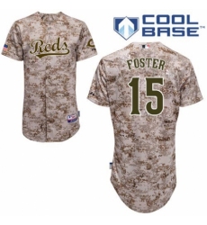 Men's Majestic Cincinnati Reds #15 George Foster Replica Camo Alternate Cool Base MLB Jersey