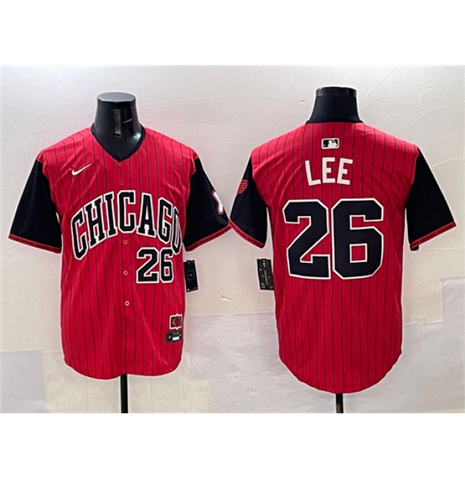 Men's Chicago White Sox #26 Korey Lee Red Black 2025 City Connect Limited Stitched Baseball Jersey