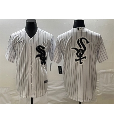 Men's Chicago White Sox White Team Big Logo Cool Base Stitched JerseyS