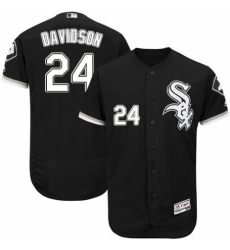 Men's Majestic Chicago White Sox #24 Matt Davidson Black Alternate Flex Base Authentic Collection MLB Jersey
