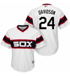 Youth Majestic Chicago White Sox #24 Matt Davidson Replica White 2013 Alternate Home Cool Base MLB Jersey