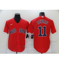 Men's Boston Red Sox #11 Rafael Devers Red Game Baseball Jersey