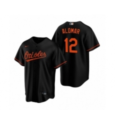 Youth Baltimore Orioles #12 Roberto Alomar Nike Black Replica Alternate Jersey