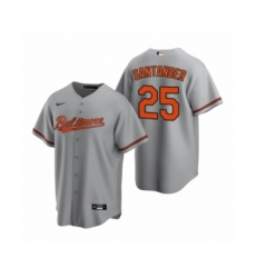 Men's Baltimore Orioles #25 Anthony Santander Nike Gray Replica Road Jersey
