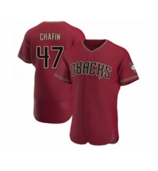 Men's Andrew Chafin #47 Arizona Diamondbacks Authentic Crimson Alternate Jersey