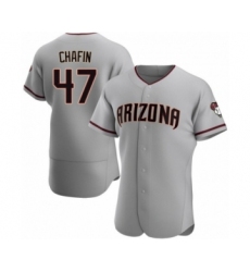 Men's Andrew Chafin #47 Arizona Diamondbacks Authentic Gray Road Jersey
