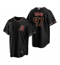 Men's Nike Arizona Diamondbacks #47 Andrew Chafin Black Alternate Stitched Baseball Jersey