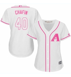 Women's Majestic Arizona Diamondbacks #40 Andrew Chafin Authentic White Fashion MLB Jersey