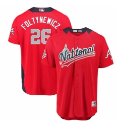 Men's Majestic Atlanta Braves #26 Mike Foltynewicz Game Red National League 2018 MLB All-Star MLB Jersey