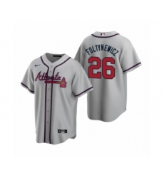 Youth Atlanta Braves #26 Mike Foltynewicz Nike Gray 2020 Replica Road Jersey