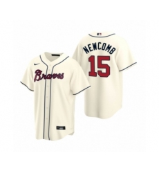Women Atlanta Braves #15 Sean Newcomb Nike Cream 2020 Replica Alternate Jersey