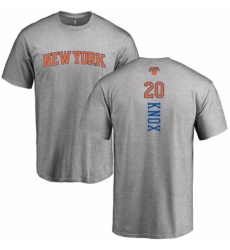 NBA Nike New York Knicks #20 Kevin Knox Ash Backer T-Shirt