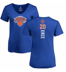 NBA Women's Nike New York Knicks #20 Kevin Knox Royal Blue Backer T-Shirt