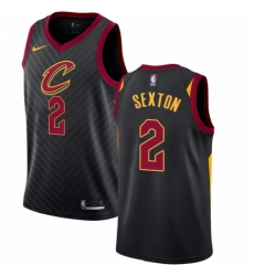 Women's Nike Cleveland Cavaliers #2 Collin Sexton Swingman Black NBA Jersey Statement Edition