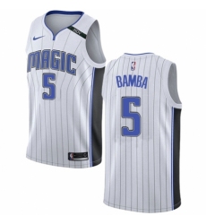 Men's Nike Orlando Magic #5 Mohamed Bamba Authentic White NBA Jersey - Association Edition