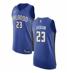 Men's Nike Orlando Magic #23 Justin Jackson Authentic Royal Blue NBA Jersey - Icon Edition