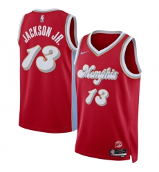 Men's Memphis Grizzlies #13 Jaren Jackson Jr. Red 2024-25 City Edition Stitched Basketball Jersey