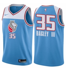 Men's Nike Sacramento Kings #35 Marvin Bagley III Authentic Blue NBA Jersey - City Edition