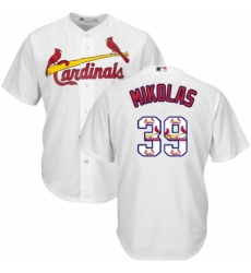 Men's Majestic St. Louis Cardinals #39 Miles Mikolas Authentic White Team Logo Fashion Cool Base MLB Jersey