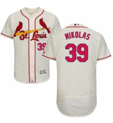 Men's Majestic St. Louis Cardinals #39 Miles Mikolas Cream Alternate Flex Base Authentic Collection MLB Jersey