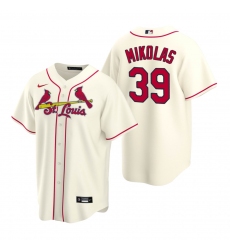 Men's Nike St. Louis Cardinals #39 Miles Mikolas Cream Alternate Stitched Baseball Jersey