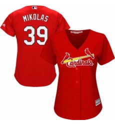Women's Majestic St. Louis Cardinals #39 Miles Mikolas Authentic Red Alternate Cool Base MLB Jersey