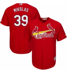 Youth Majestic St. Louis Cardinals #39 Miles Mikolas Authentic Red Alternate Cool Base MLB Jersey