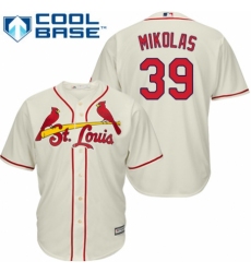 Youth Majestic St. Louis Cardinals #39 Miles Mikolas Replica Cream Alternate Cool Base MLB Jersey