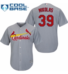 Youth Majestic St. Louis Cardinals #39 Miles Mikolas Replica Grey Road Cool Base MLB Jersey
