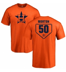 MLB Nike Houston Astros #50 Charlie Morton Orange RBI T-Shirt