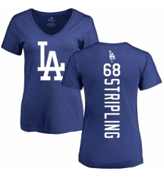 MLB Women's Nike Los Angeles Dodgers #68 Ross Stripling Royal Blue Backer T-Shirt
