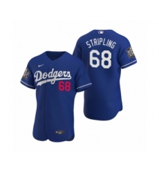 Men's Los Angeles Dodgers #68 Ross Stripling Nike Royal 2020 World Series Authentic Jersey