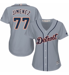 Women's Majestic Detroit Tigers #77 Joe Jimenez Replica Grey Road Cool Base MLB Jersey